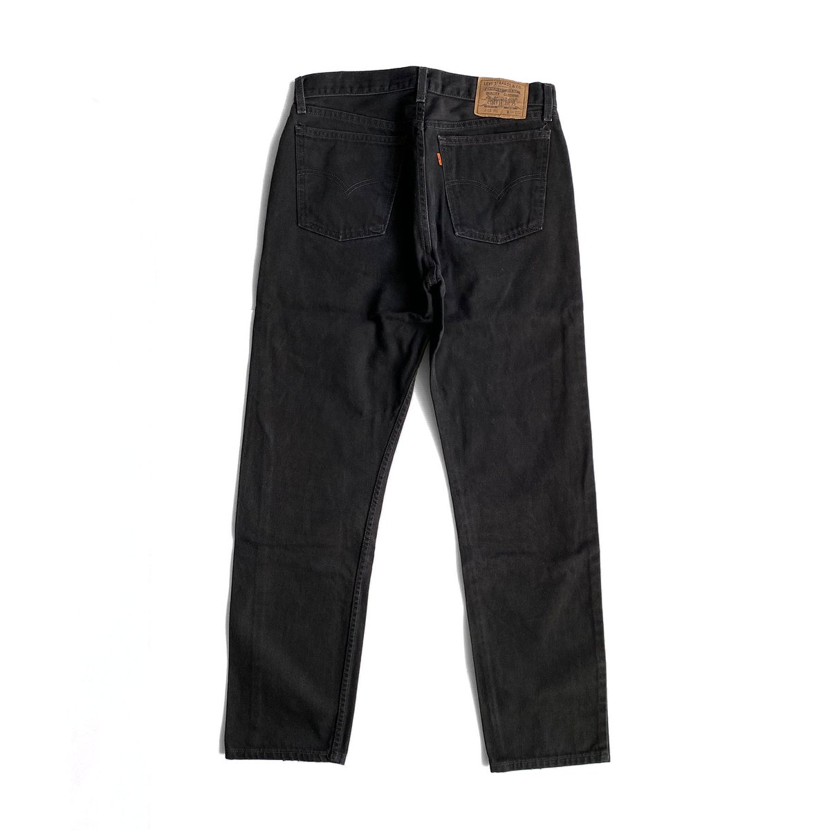 【太めシルエット、オレンジタブ】Levi's615 ブラックデニムバギーパンツ 太めシルエット、オレンジタブ】Levi's615 ブラックデニムバギー