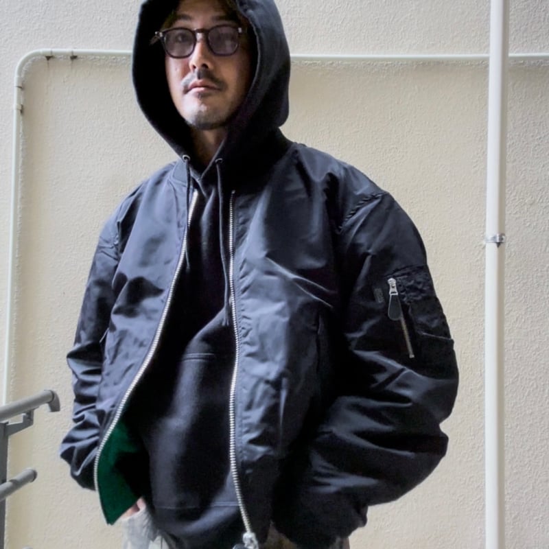 REVERSIBLE CORDURA FLIGHT JACKET BLK/GRN -SEDA