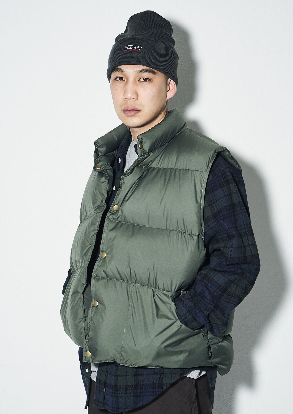 CLASSIC DOWN VEST OLIVE -SEDAN ALL-PURPOSE- | i