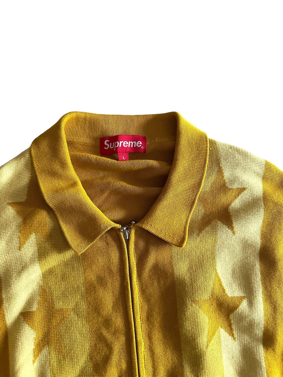 Stars Zip Up Sweater Polo by Supreme | instantb