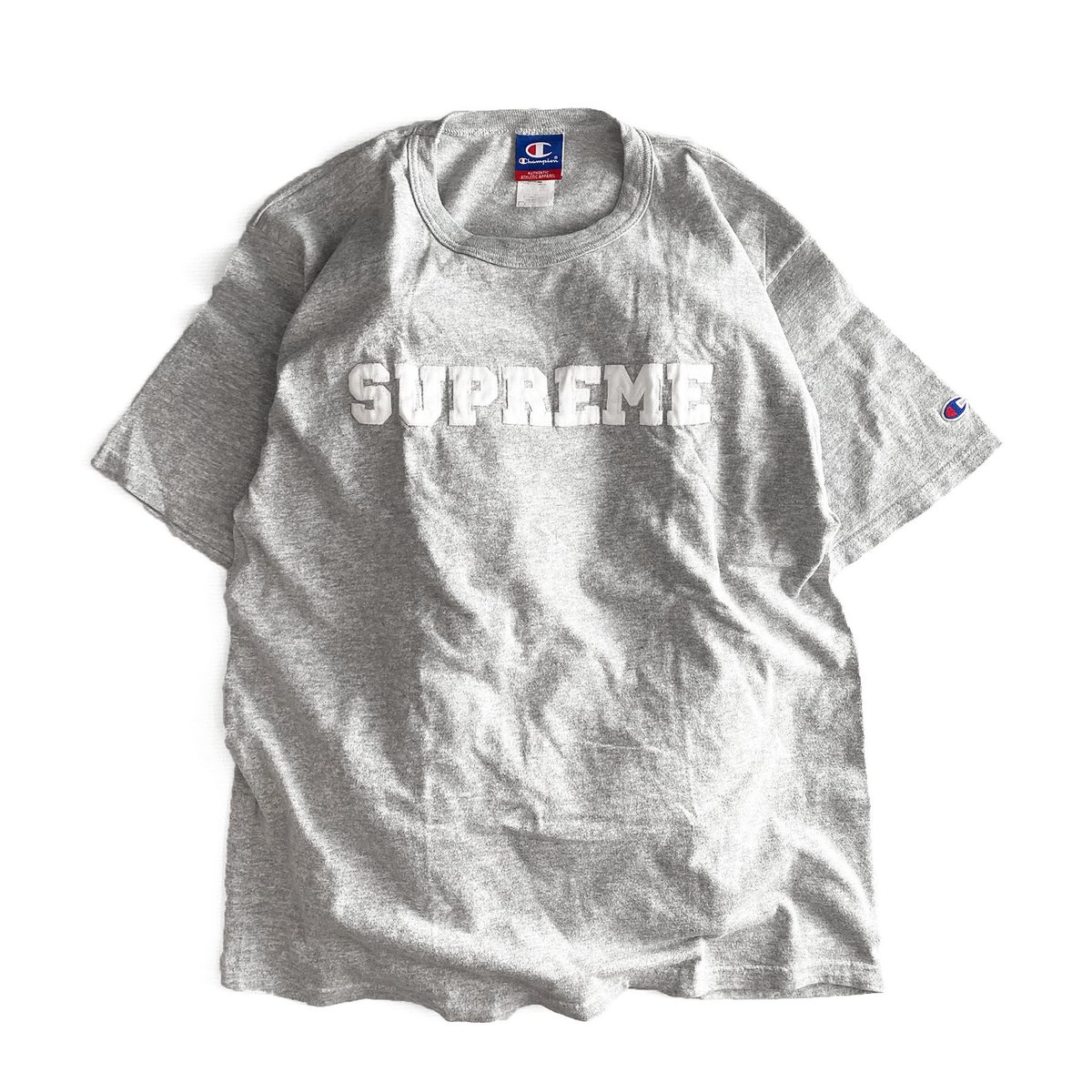 Supreme x CHAMPION Harvard T Shirt Grey/White | Supreme x CHAMPION Harvard T Shirt Grey/White |
