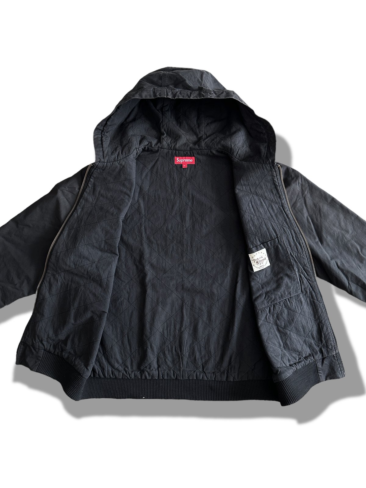 Waxed Cotton JKT Hoodie by Supreme | instantboo
