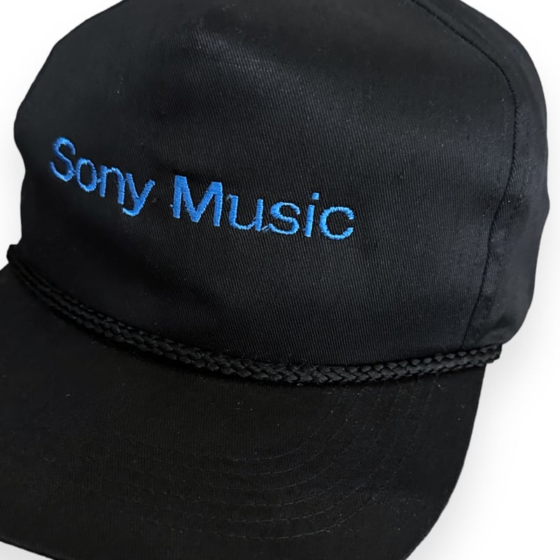 ビンテージ　SONY MUSIC studios キャップ　ブラック ビンテージSONY MUSIC studios キャップブラック