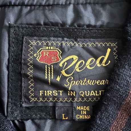 Leather Varsity F/Z JKT by Reed Sportswear