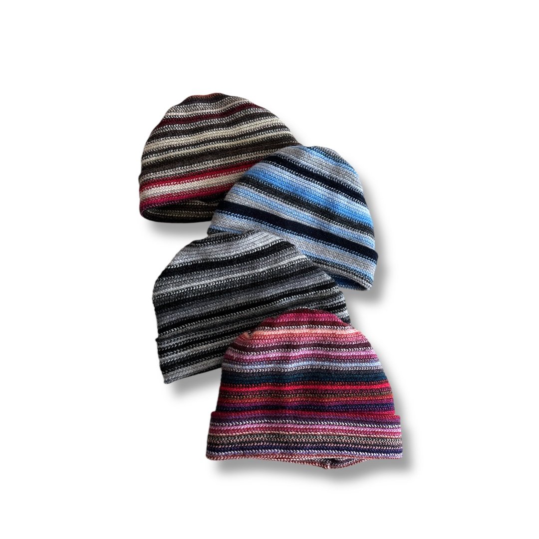 帽子 Cosy Cashmere Company Lambs Wool Beanie Cosy Cashmere Company / Lambs Wool 2ply Stripe Beanie