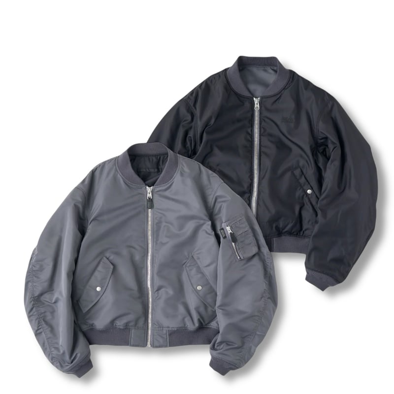 REVERSIBLE CORDURA FLIGHT JACKET W.GREY/BLK -S