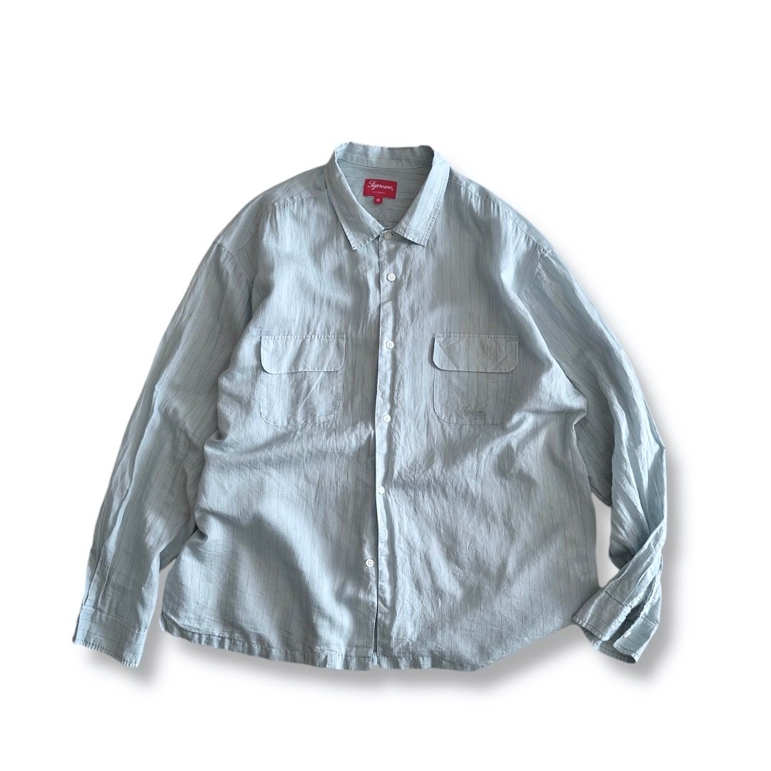 PINSTRIPE LINEN SHIRT by Supreme | instantbootl