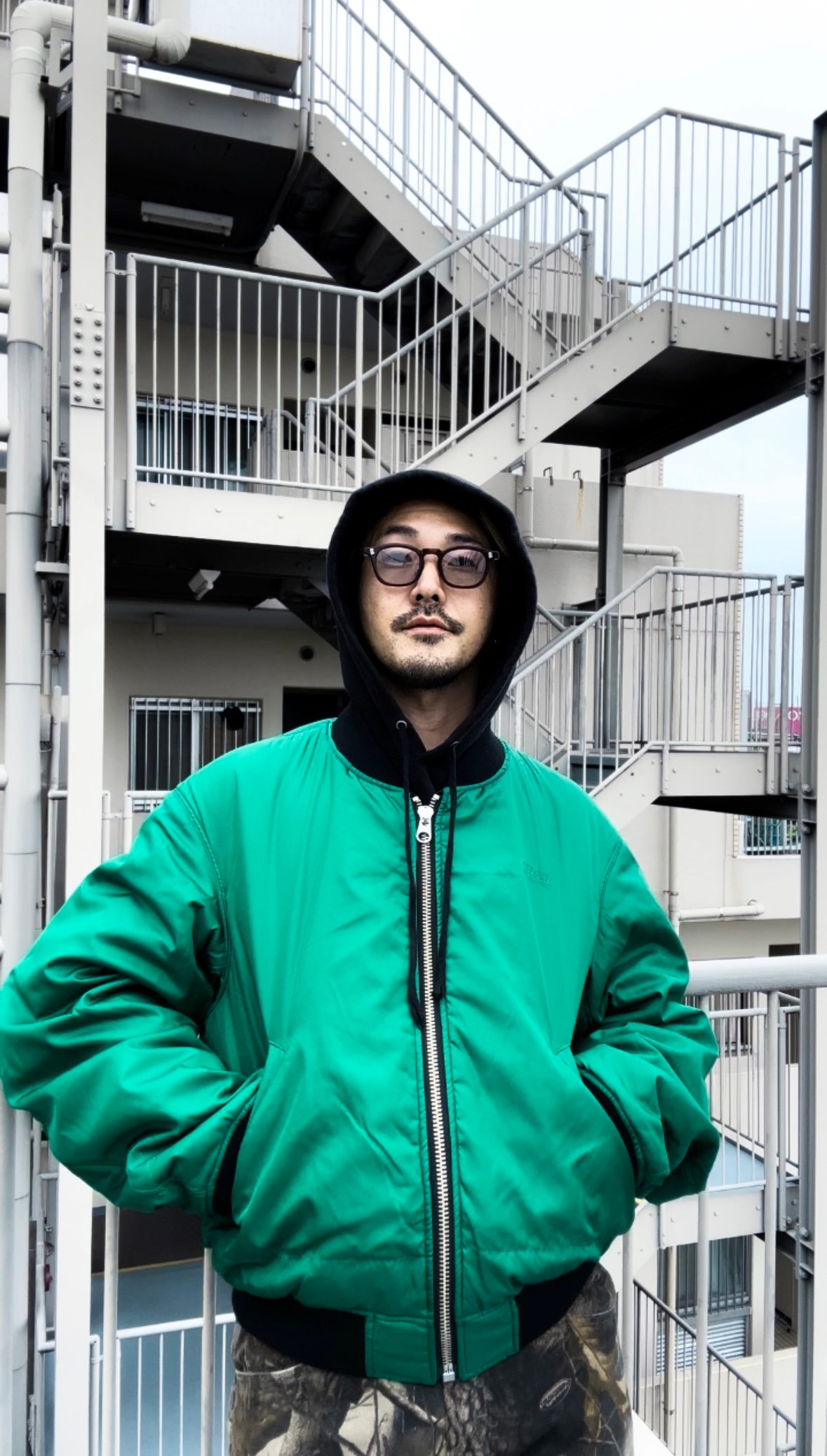 REVERSIBLE CORDURA FLIGHT JACKET BLK/GRN -SEDA REVERSIBLE CORDURA FLIGHT JACKET BLK/GRN -SEDA