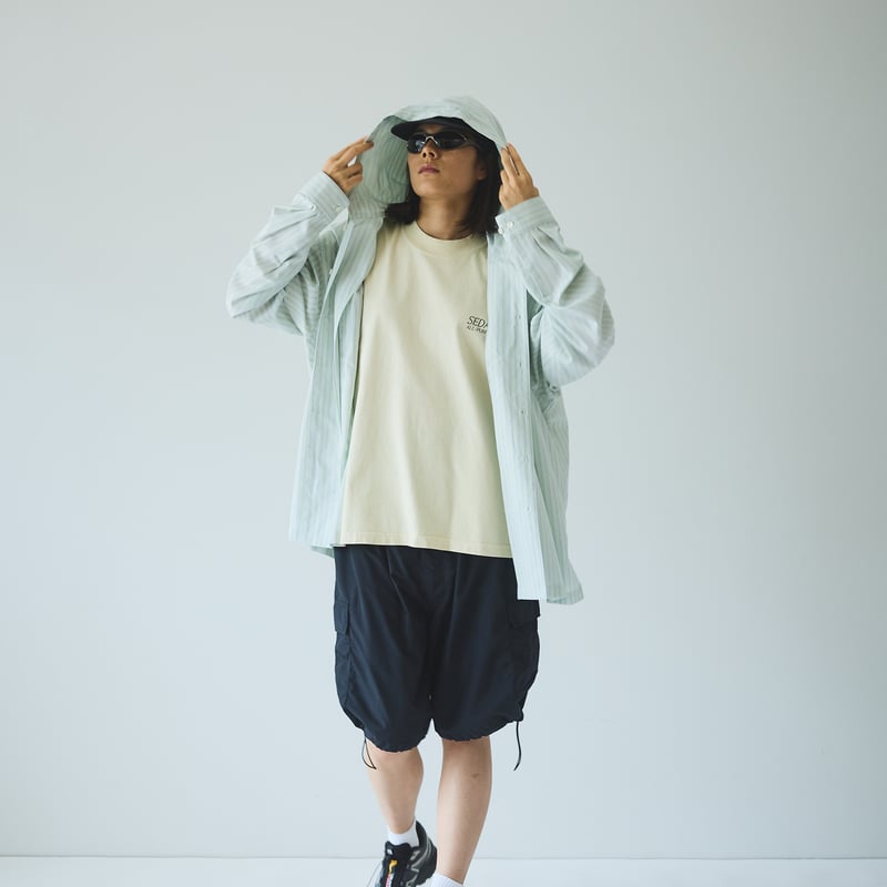 STRIPED HOODED SHIRT - SEDAN ALL-PURPOSE - | in