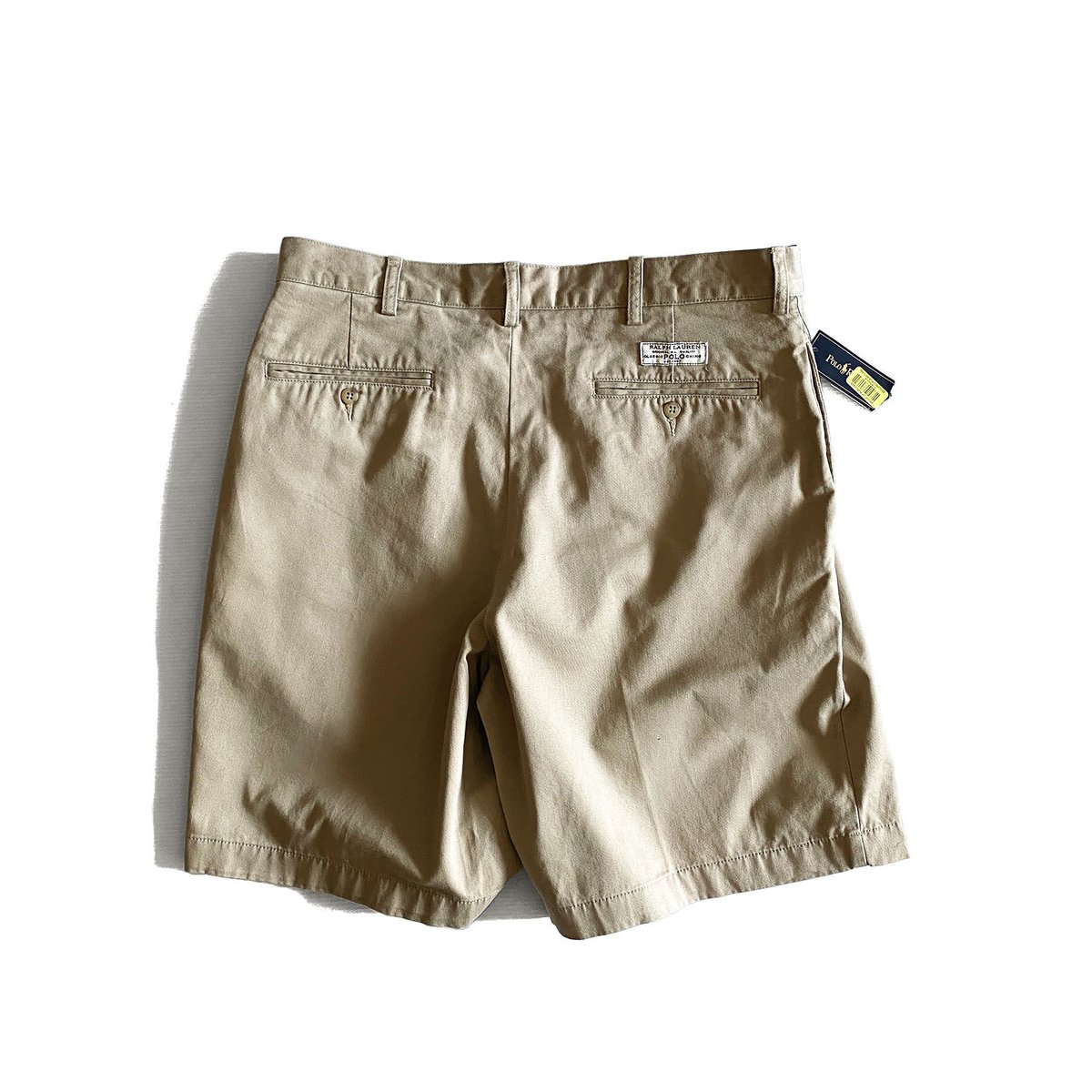 RalphLaurenリネンブラックTYLER SHORT デッドストックW36 90's Polo Ralph Lauren 2タック チノショーツ 