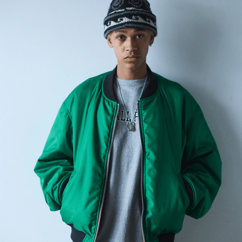 REVERSIBLE CORDURA FLIGHT JACKET BLK/GRN -SEDA REVERSIBLE CORDURA FLIGHT JACKET BLK/GRN -SEDA