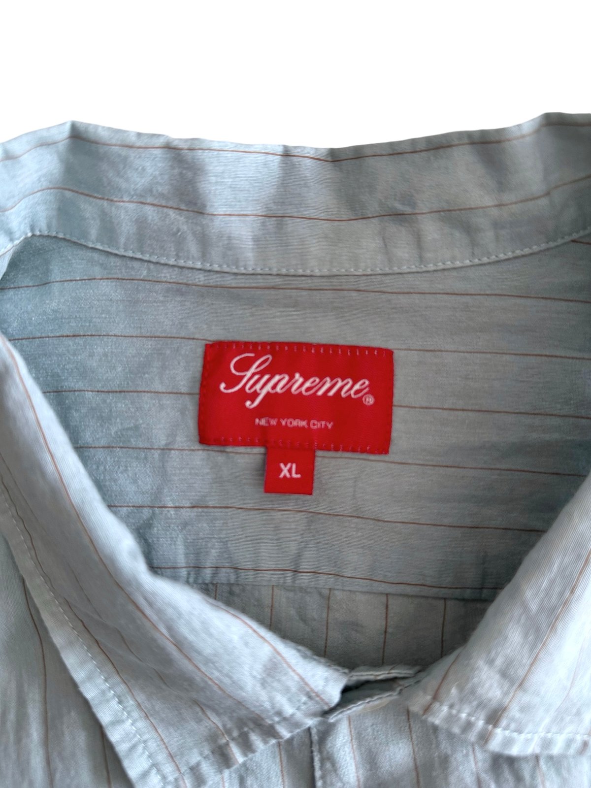 PINSTRIPE LINEN SHIRT by Supreme | instantbootl