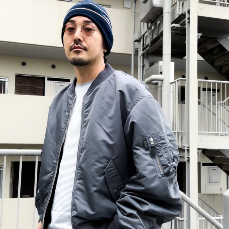 TYPEWRITER Reversible Blouson ライトグレーブラック REVERSIBLE CORDURA FLIGHT JACKET W.GREY/BLK -S