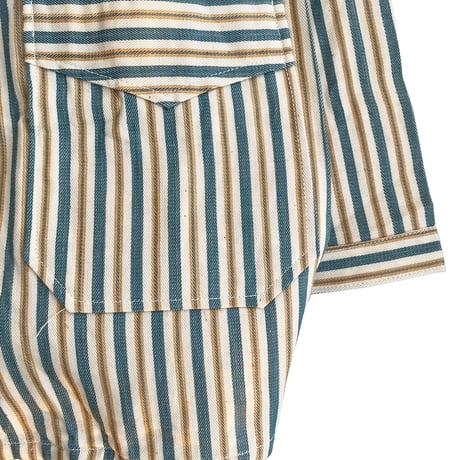 Bulgarian Army Pajama Shirt Yel/Grn Stripes