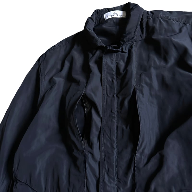 Stone  21SS Micro Reps 黒い ジャケット MICRO REPS Front Zip Nylon Blazer by STONE ISLA