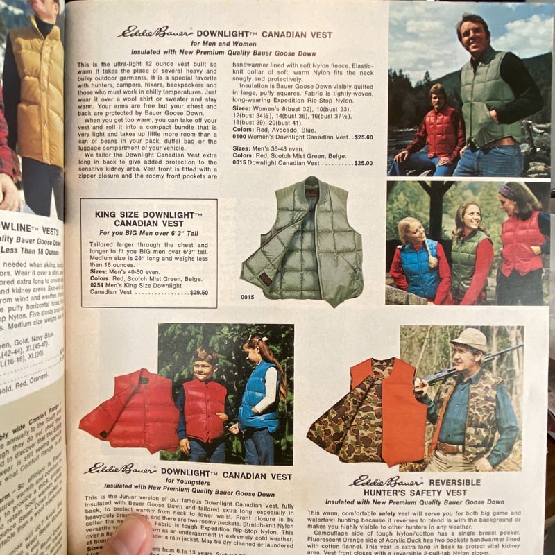 70's Eddie Bauer DOWNLIGHT Canadian Vest | inst