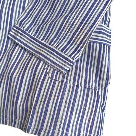 Bulgarian Army Pajama Shirt Blu/Grn Stripes