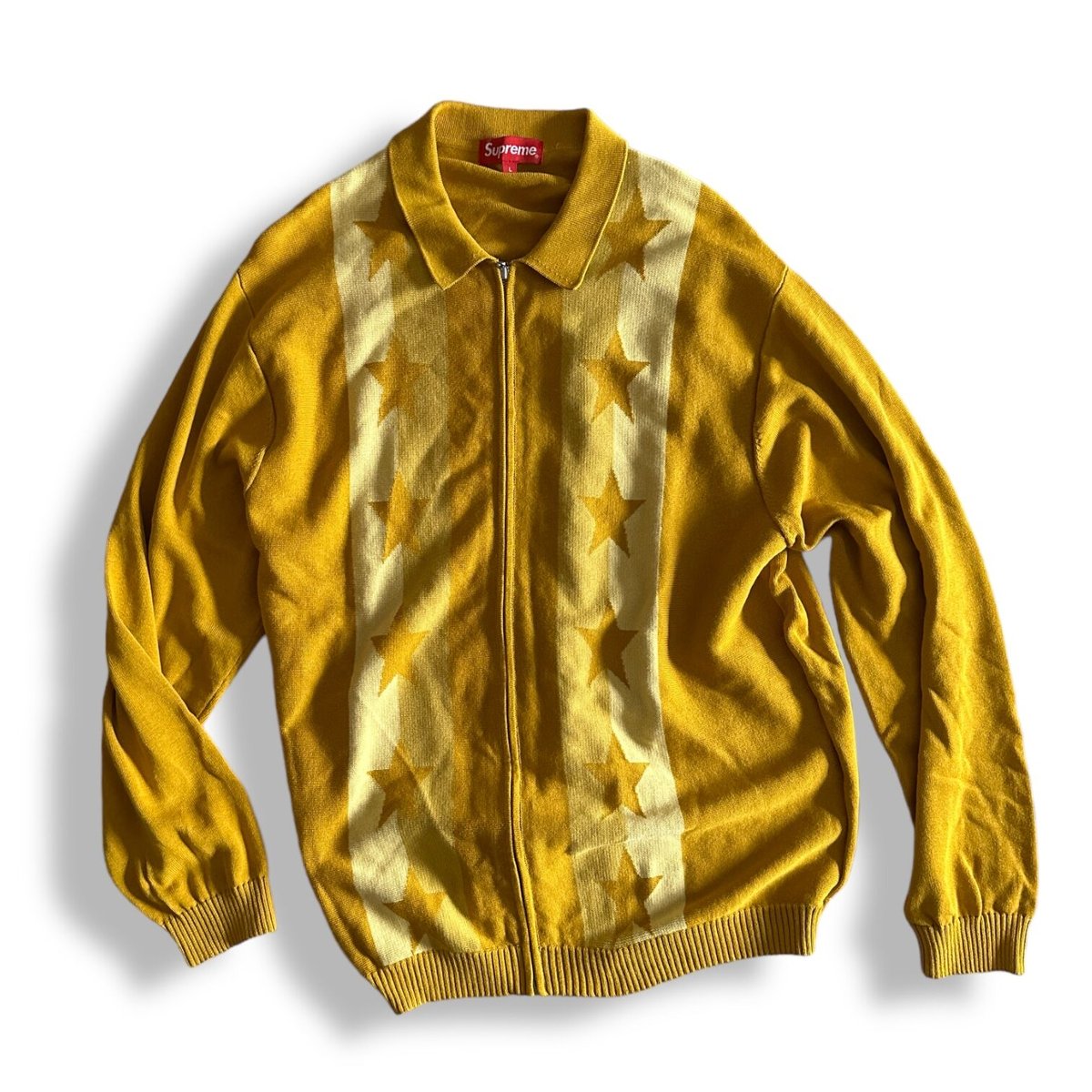 Supreme Stars Zip Up Sweater Polo Goldメンズ - ニット/セーター