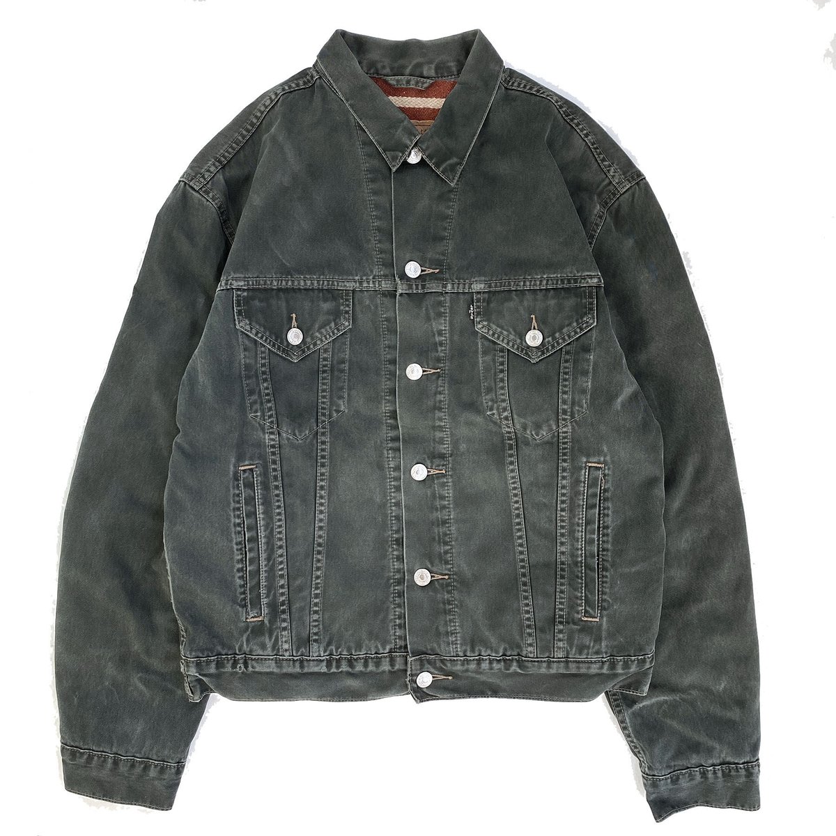 Levi's 70614 デニムジャケット XX-LARGE Vintage 90s Levi's Cotton Plaid Lined Denim Trucker Jacket