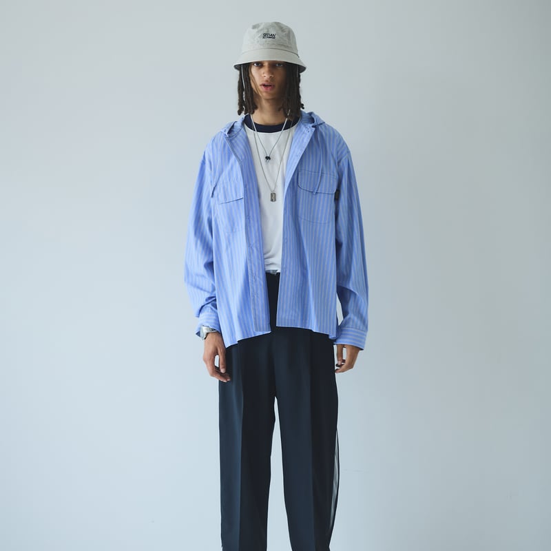 トップス STRIPED HOODED SHIRT SEDAN ALL-PURPOSE STRIPED HOODED SHIRT - SEDAN ALL-PURPOSE - | in