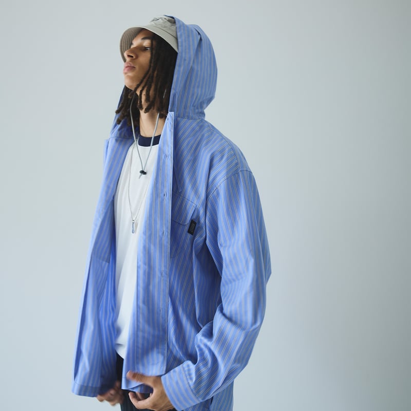 トップス STRIPED HOODED SHIRT SEDAN ALL-PURPOSE STRIPED HOODED SHIRT - SEDAN ALL-PURPOSE - | in