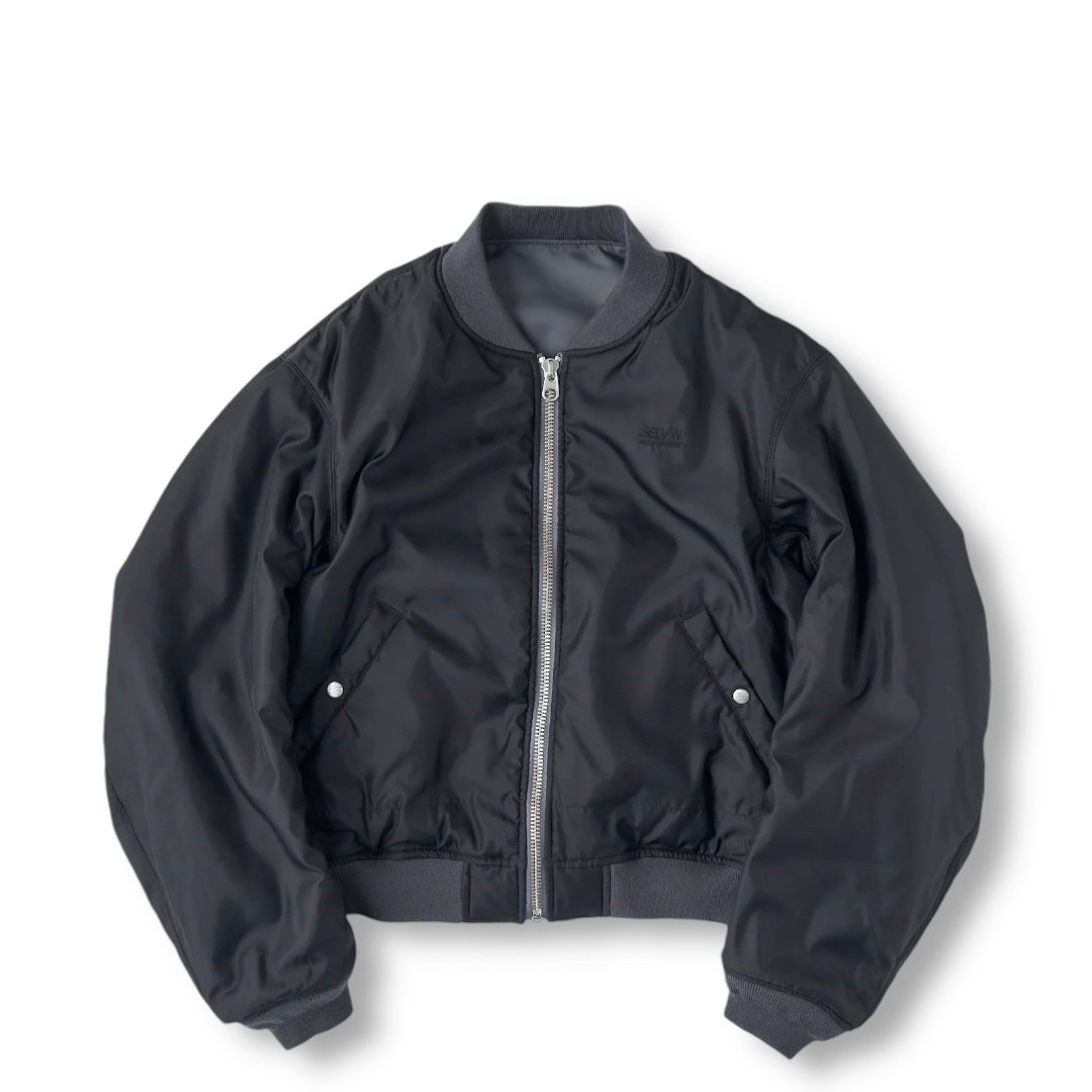 REVERSIBLE CORDURA FLIGHT JACKET W.GREY/BLK -S REVERSIBLE CORDURA FLIGHT JACKET W.GREY/BLK -S