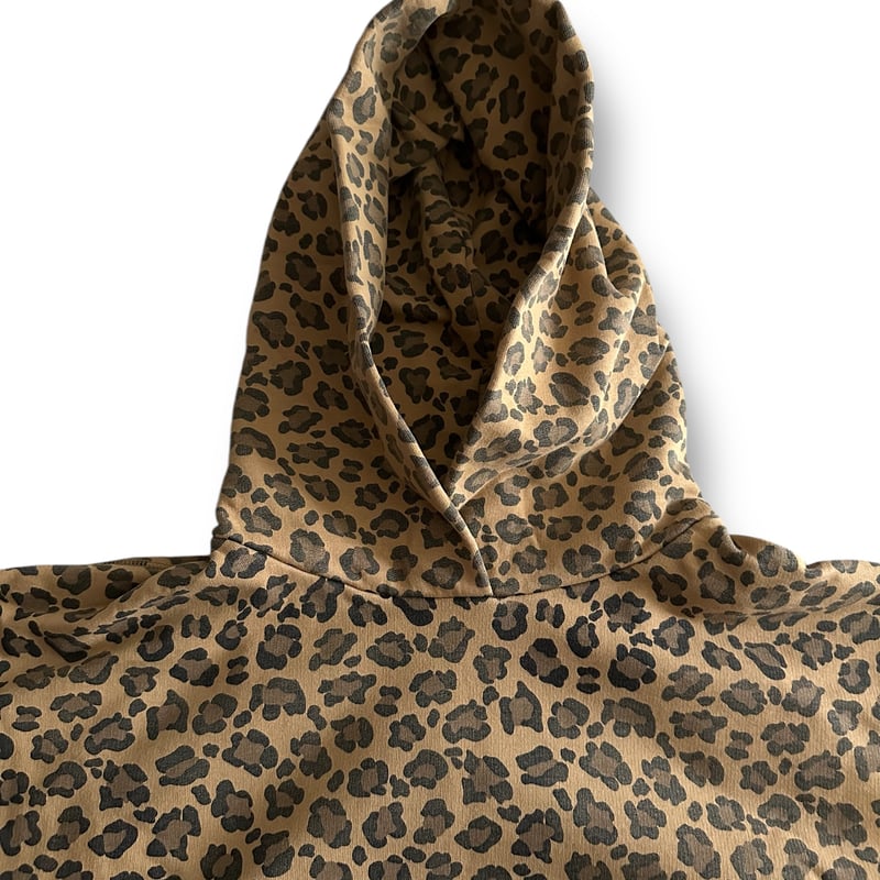 LEOPARD SWEAT HOODIE -WOODBLOCK- | instantbootl 