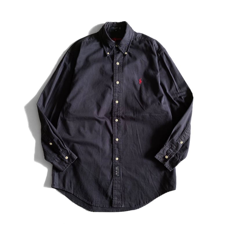 ラルフローレン 美品 現行 BD L/S shirt L black 1990s 
