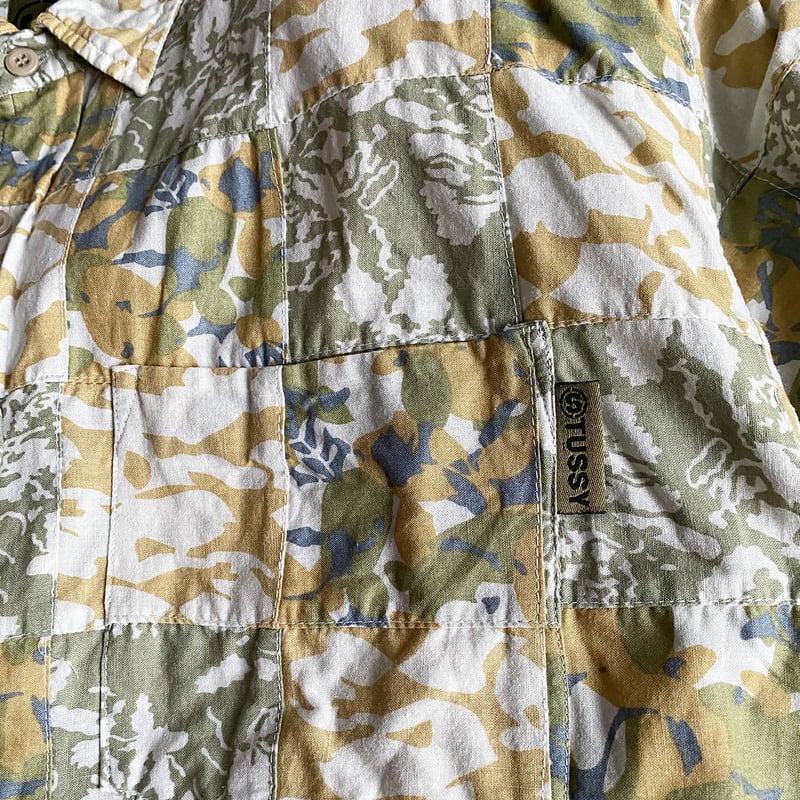 Stussy Hawaiian Patchwork Shirt For 20th Aniv.