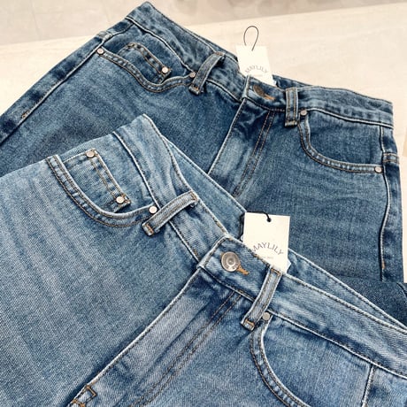 《予約販売》High waist straight denim pants