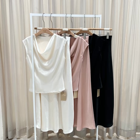 《予約販売》Wave Cowl Skirt Setup