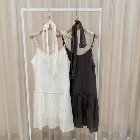 《予約販売》Sheer Scarf Dress