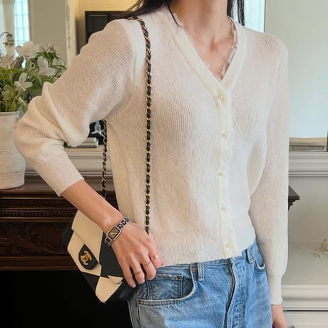 《予約販売》V-neck Lace Cardigan