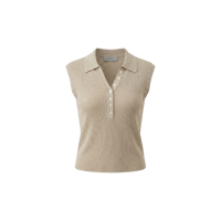 《予約販売》Collared V-Neck Sleeveless Knit