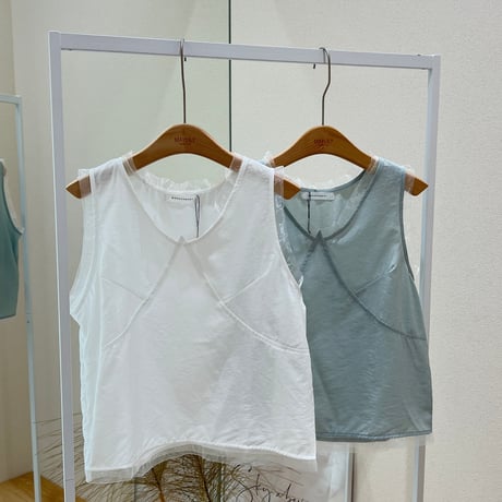 《即日発送📦》残りわずか💦 Organdy v-neck blouse