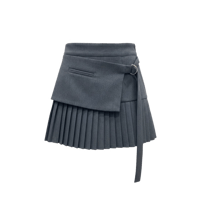 《予約販売》Pleated Half Wrap Skirt