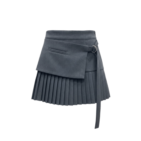 《予約販売》Pleated Half Wrap Skirt