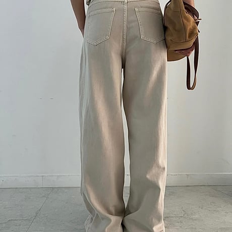 《予約販売》Lineing denim wide pants