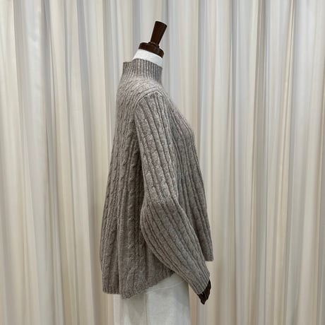 《予約販売》Wool Blend Cable Knit Sweater
