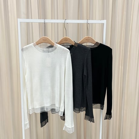 《予約販売》 Mesh Colorblock Knit