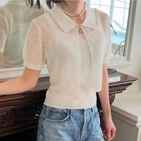 《即日発送📦》Linen lib cardigan camisole set