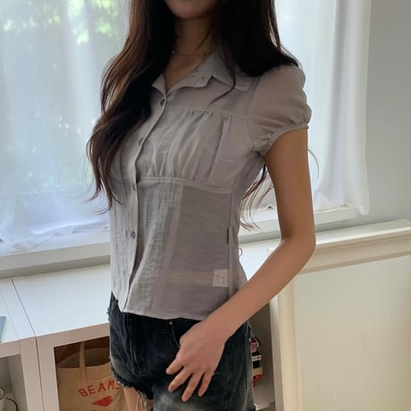 《予約販売》再入荷✨Collared Puff Sleeve Blouse