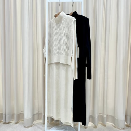 《予約販売》Knit vest & knit one-piece set