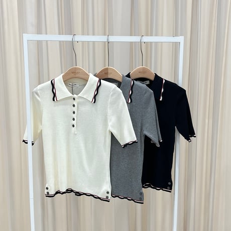 《予約販売》 Trim Collar Knit