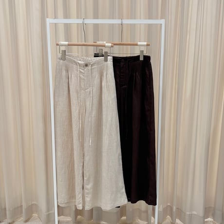 《予約販売》 Linen Tie Wide Pants