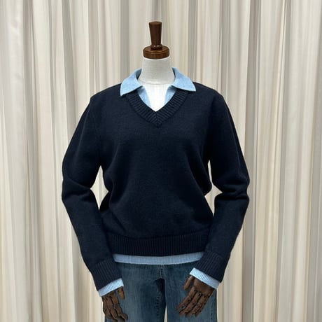 《即日発送📦》店舗人気アイテム💕 Two-Tone V-neck Wool Knit