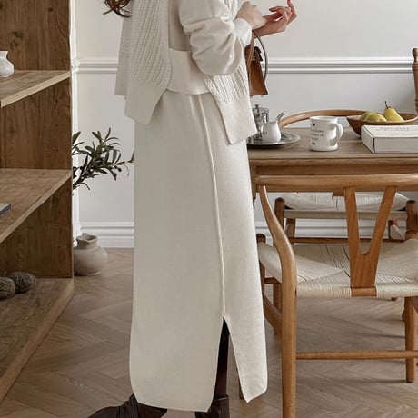 《予約販売》Knit vest & knit one-piece set