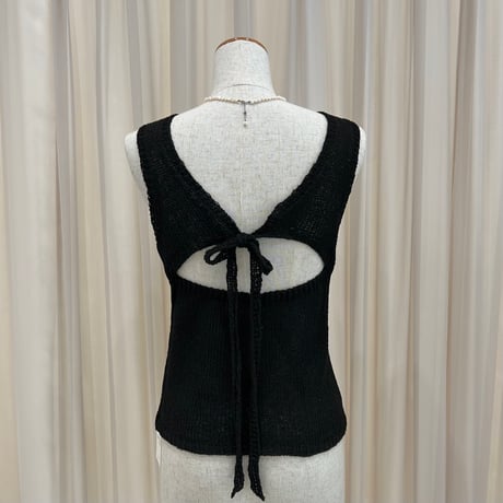 《予約販売》Open back Knit sleeveless