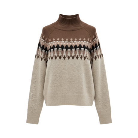 《予約販売》Intarsia Knit Turtleneck