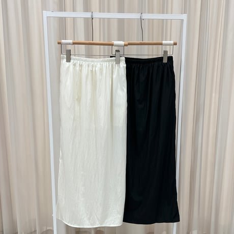 《予約販売》Elastic Waist Slit Skirt